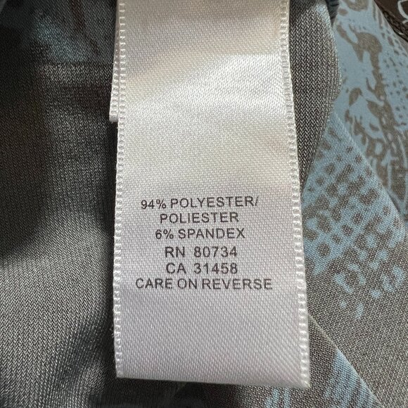 BDBG Brown/Blue Paisley V-neck Midi Dress Size M - Picture 2 of 6